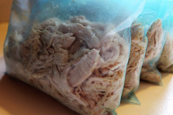 Chicken in freezer bags