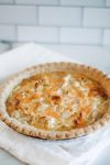 egg mcmuffin quiche on a white cloth