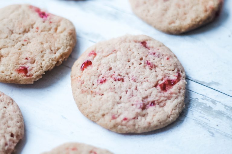 Soft & Chewy Cherry Almond Sugar Cookies