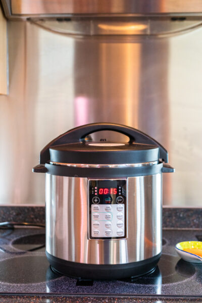 instant pot sitting on a countertop