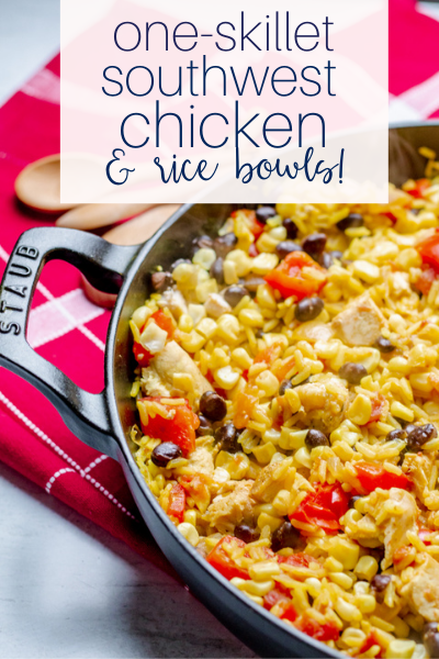 One-Skillet Southwest Chicken and Rice Bowls