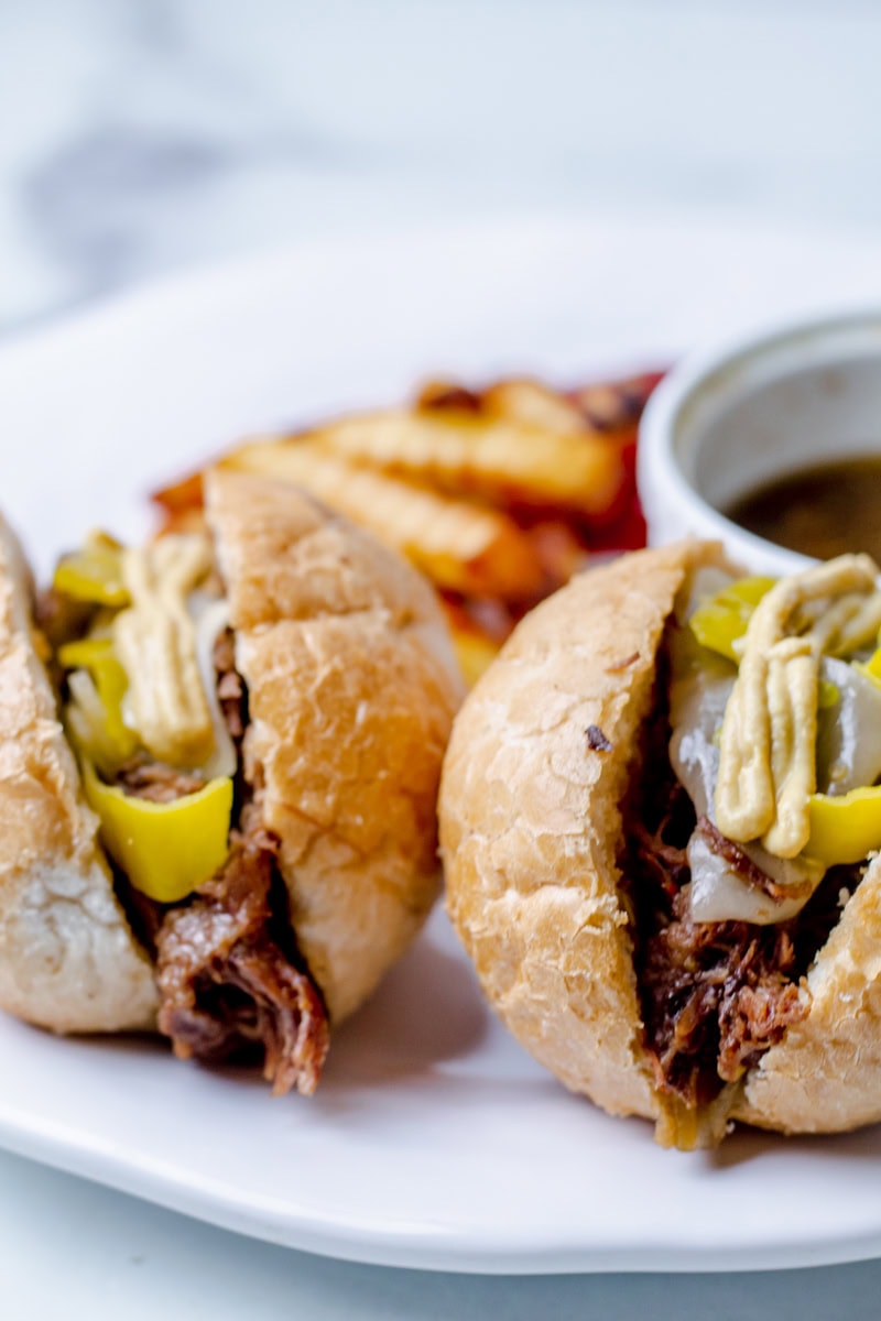 instant pot italian beef sandwich with au jous