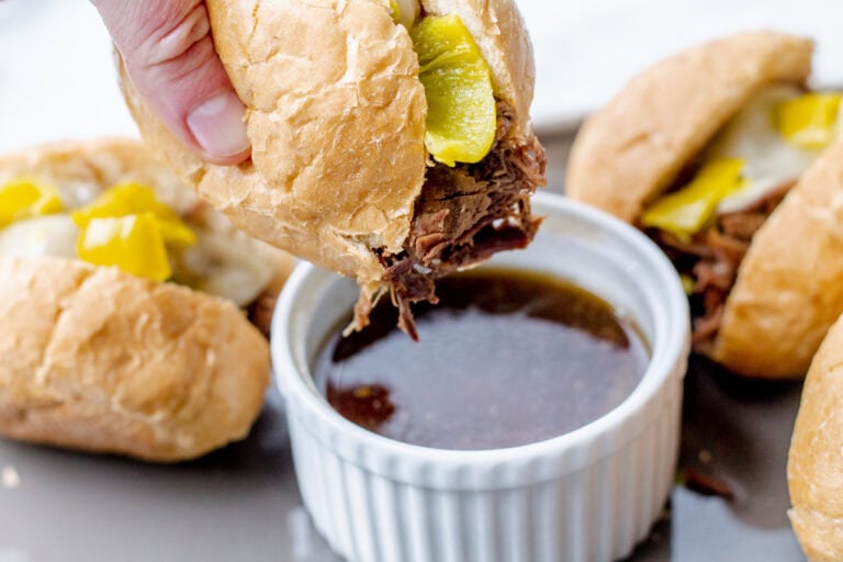 instant pot italian beef sandwich with au jous