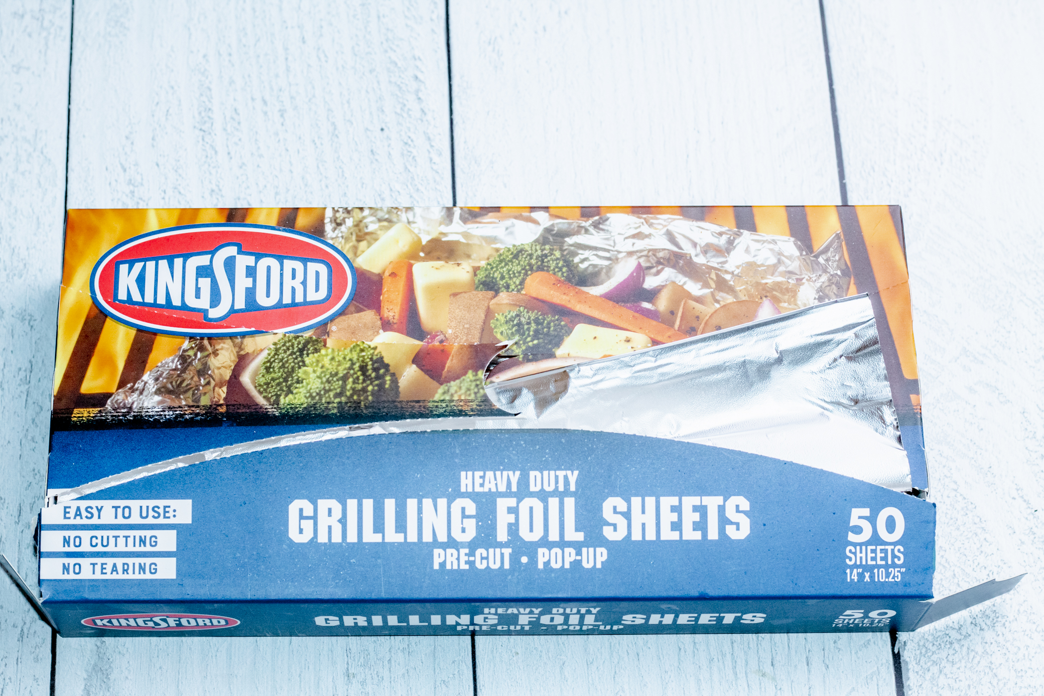 Box of KIngsford Heavy Duty Grilling Foil Sheets