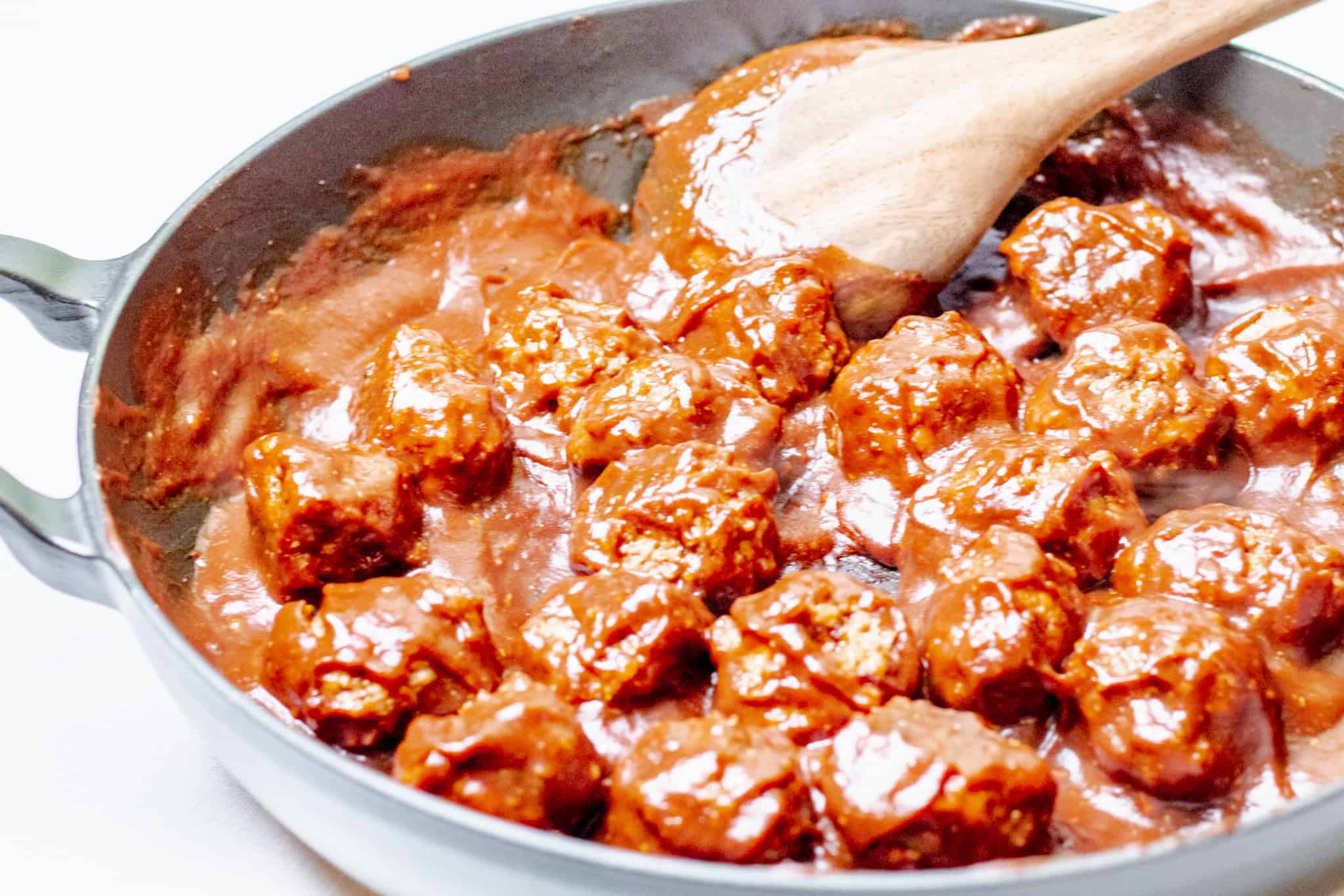 Best Ever Skillet BBQ Meatballs Recipe Snug & Cozy Life