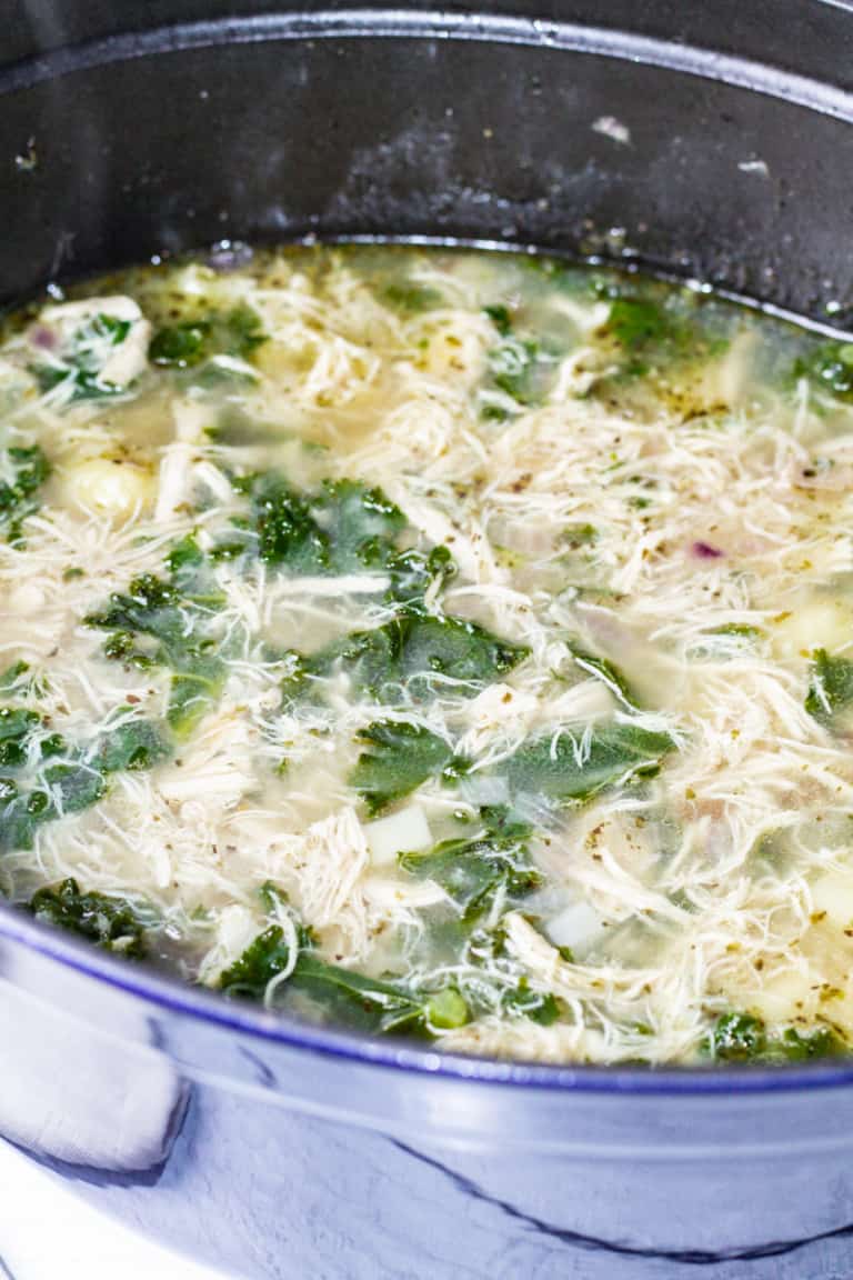 Rustic Chicken Gnocchi Soup (Dutch Oven & Instant Pot Instructions)