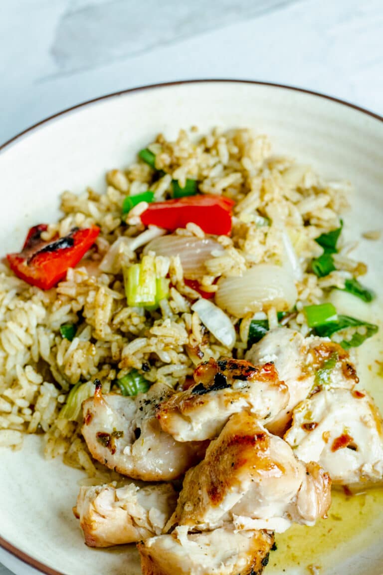 Lemon Basil Garlic Butter Chicken Kabobs Grilled, Oven, or Stove