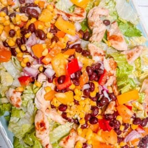 close up of cowboy caviar salad