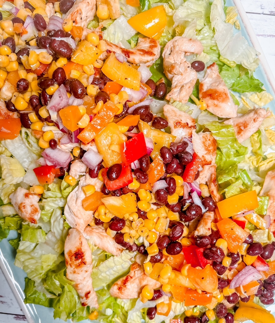 close up of cowboy caviar salad